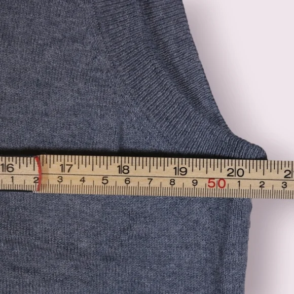 Paul Frederick Mens Silk, Cotton, Cashmere Grey Blend Sweater Vest V Neck Size L - Picture 4 of 7